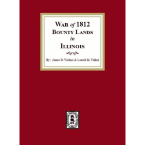 Red book cover: "War of 1812 Bounty Lands.