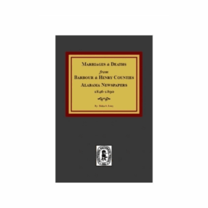Book cover: Marriages & Deaths, Alabama Newspapers.