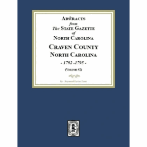 Blue book cover, Craven County historical abstracts.