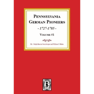 Red book cover, "Pennsylvania German Pioneers" title.