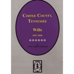 Purple cover of Coffee County wills book.