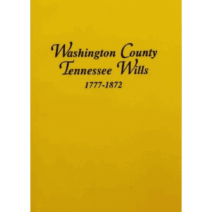 Washington County Tennessee Wills book cover.