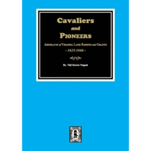Blue book cover titled "Cavaliers and Pioneers".