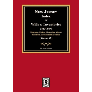 Red book cover of New Jersey wills index.