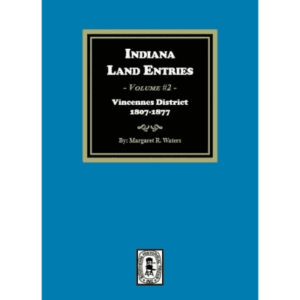 Indiana Land Entries book cover, blue background.