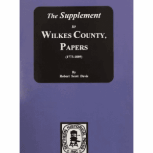 Book cover, "Wilkes County Papers" supplement.