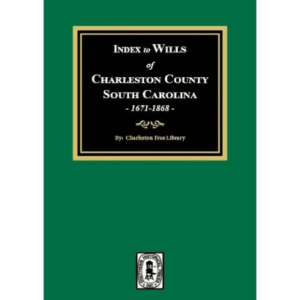 Charleston County wills index book cover.