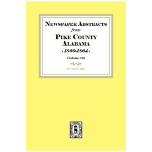 Yellow book cover, Pike County Alabama abstracts.