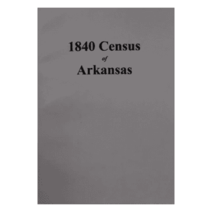 Cover of 1840 Arkansas Census document.