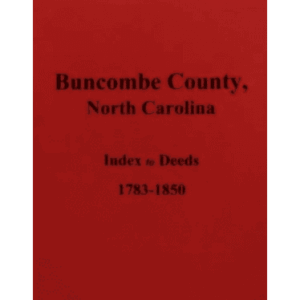Red book cover, Buncombe County deeds index.