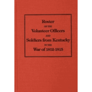 Red book cover, Kentucky soldiers roster, 1812-1815.