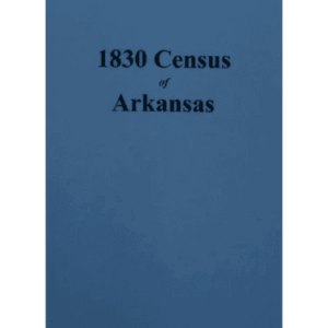 Blue cover, 1830 Census of Arkansas.