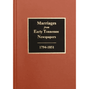 Red book on Tennessee marriages, 1794-1851.