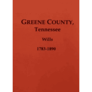 Red book cover: Greene County Wills 1783-1890.