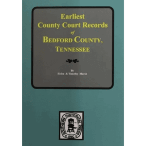 Book cover of Bedford County court records.
