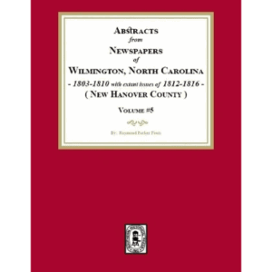 Red book cover, Wilmington newspapers abstract.