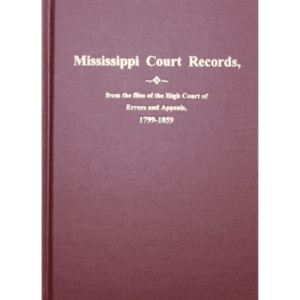 Mississippi Court Records book cover, maroon.