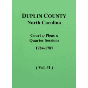 Duplin County court records book cover.