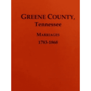 Greene County Tennessee Marriages Book Cover
