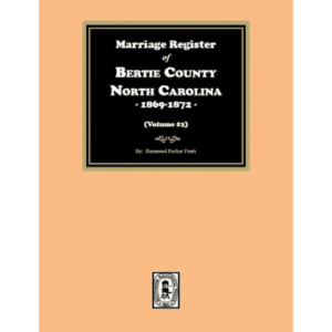 Marriage Register Bertie County North Carolina Cover