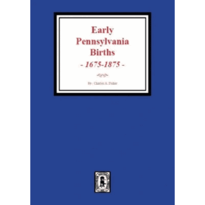 Blue book cover, "Early Pennsylvania Births".