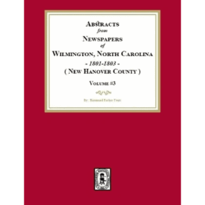 Red book cover, Wilmington newspapers abstract title.