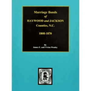 Blue book cover, "Marriage Bonds," North Carolina.