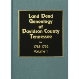 Book cover: Land Deed Genealogy, Davidson County.