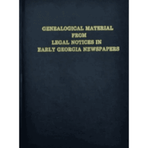 Blue book titled "Genealogical Material from Legal Notices".