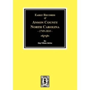 Yellow book cover, Anson County historical records.