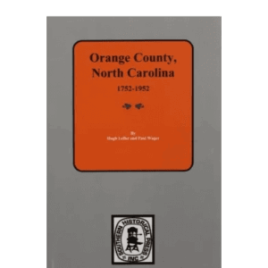Book cover: "Orange County, North Carolina 1752-1952".