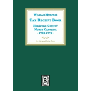 Green book cover with historical tax receipts.