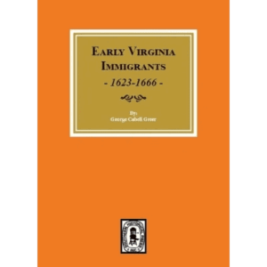 Book cover: "Early Virginia Immigrants" by Greer.