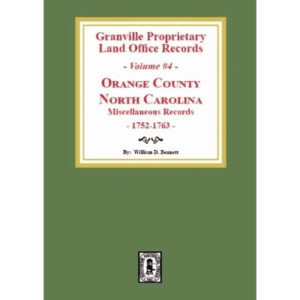 Orange County North Carolina land records book.
