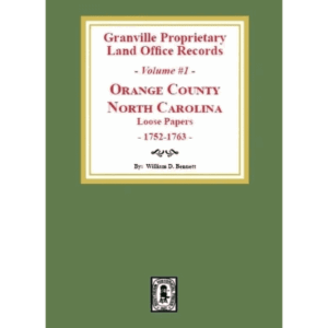 Book cover: Granville Proprietary Land Office Records.