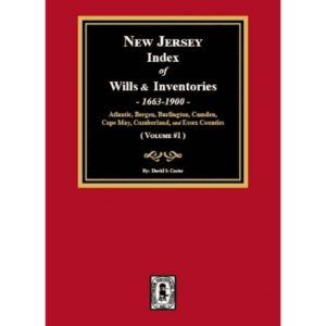 Red book cover, New Jersey wills index.