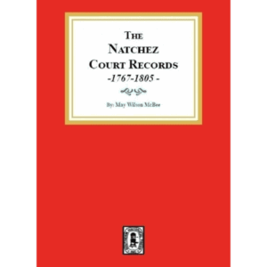 Red book cover, "The Natchez Court Records".