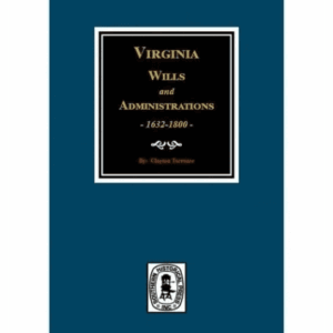Virginia Wills book cover, 1632-1800 edition.