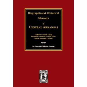 Red book cover, "Central Arkansas" historical memoirs.