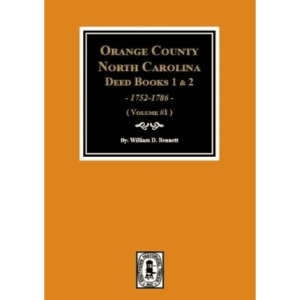 Orange County Deed Books Volume 1 Cover.