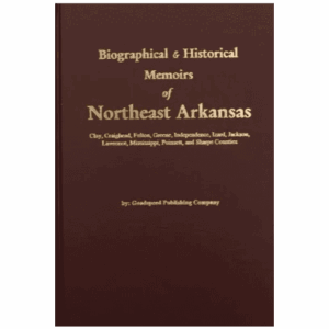 Biographical book cover, Northeast Arkansas history.