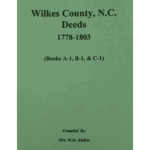 Wilkes County deeds book cover image.