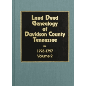 Cover of Davidson County land deed book.