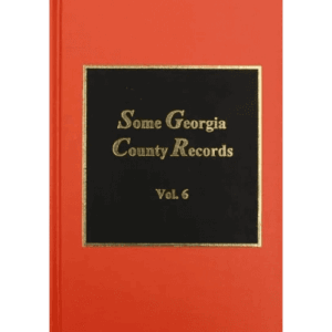 Red book titled "Some Georgia County Records".