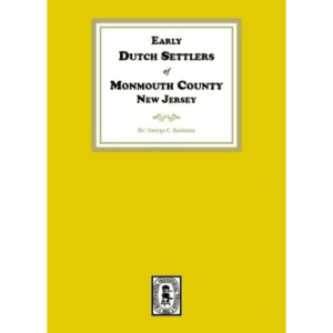 Yellow book cover, Early Dutch Settlers, Monmouth.