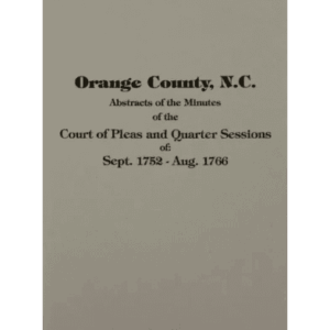 Orange County court minutes cover page.