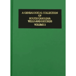 Green book titled "South Carolina Wills, Volume 2".