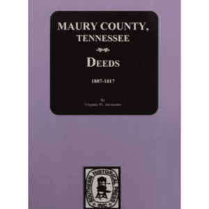 Maury County Tennessee Deeds book cover.