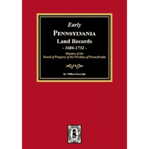 Red book cover, Early Pennsylvania Land Records.