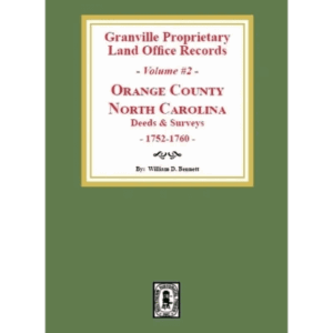 Book cover: Orange County land records, 1752-1760.